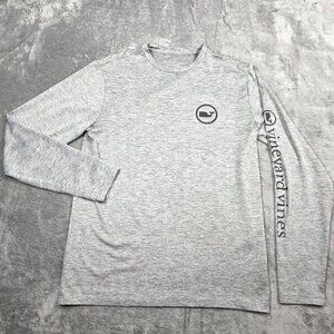 Vineyard Vines Shirt Mens XS Gray Performance Whale Logo Tee Preppy Beach
